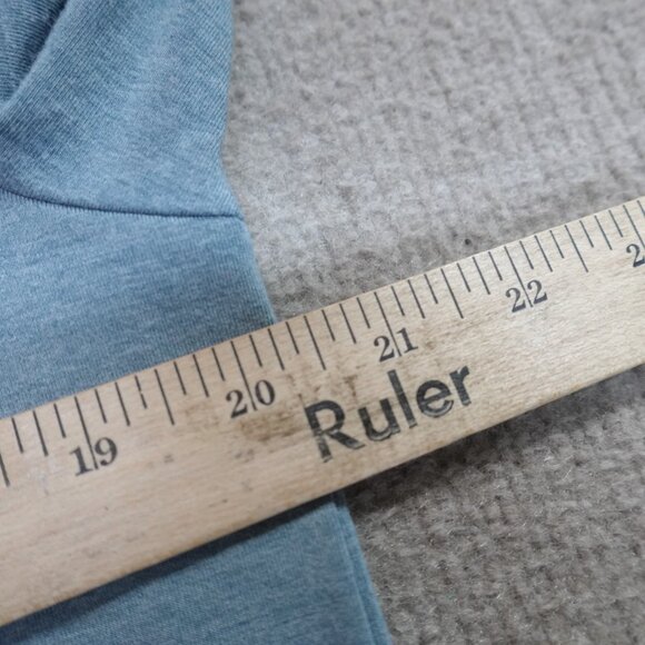 Free Fly Polo Shirt Medium Blue Solid Performance Bamboo Blend - Picture 5 of 5